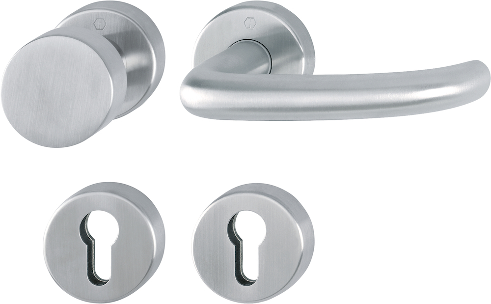 HOPPE FH-Wechselgarnitur mit Rosetten San Francisco FS-E58/42H/42HS/1301, Edelstahl