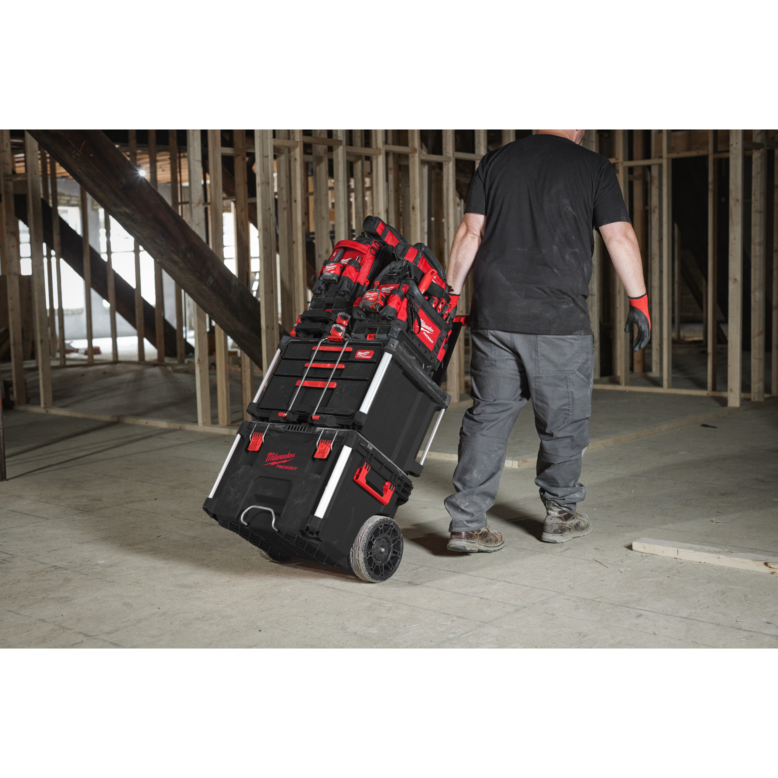 Milwaukee Koffer 560 x 410 360 mm PACKOUT mit 2+1 Schubladen