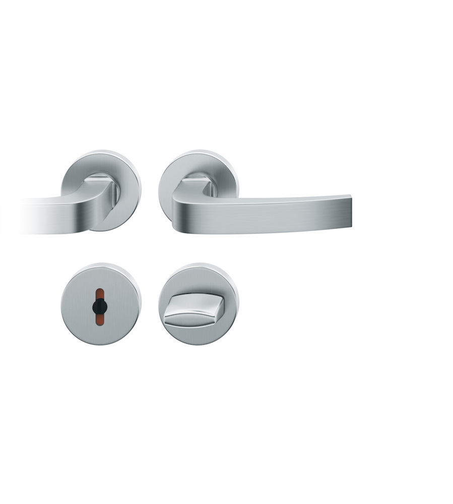 FSB Drückergarnitur mit Rosetten 12 1163, ASL, rund, VK 8 mm, Edelstahl