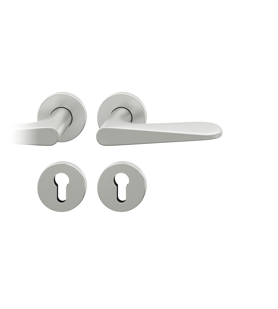 FSB FH Drückergarnitur mit Rosetten 76 1144, rund, mit Nocken, VK 9, AGL3, Aluminium