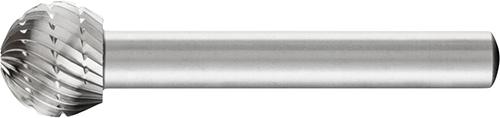 PFERD HSS-Frässtift, 6-mm-Schaft-Ø, Kugelform F, ohne Spanbrecher, Zahnung 3