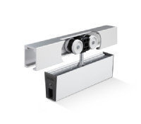 Schiebetürbeschlag GEZE mit Laufschiene Perlan 140 SoftStop, Aluminium