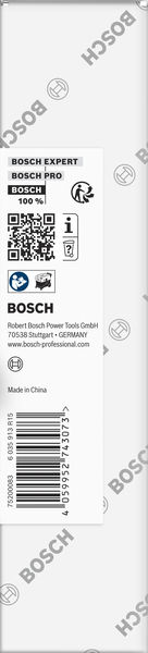 Produktbild Verpackung, bosch, werkzeug, elektrowerkzeug, barcode, made in china