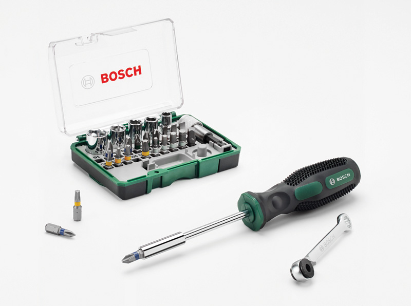 Bosch 27-teiliges Mini-Ratschen-Set + Handschraubendreher