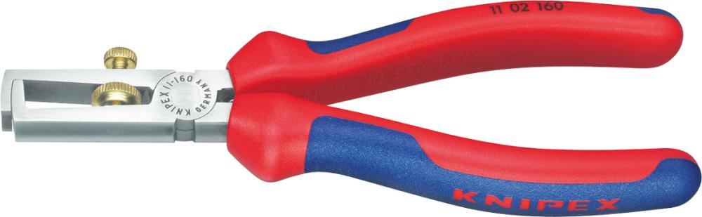 KNIPEX Abisolierzange  poliert mit Mehrkomponenten-Griffen 160mm qmm