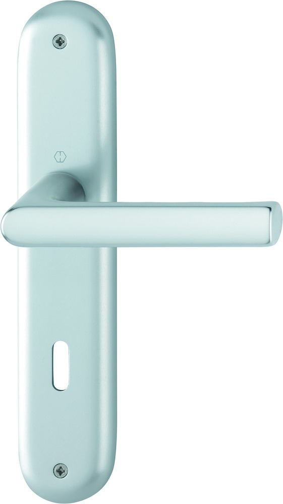 HOPPE Drückergarnitur Hamburg mit Langschild 1700/273P, Aluminium