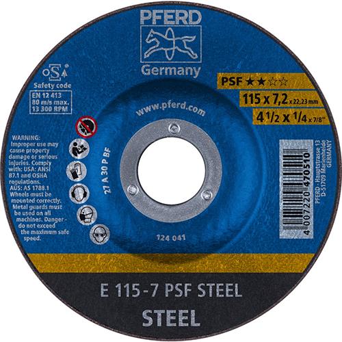 Schruppscheibe PSF STEEL für die Stahl- und Gussbearbeitung