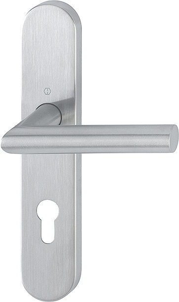 HOPPE FH Drückergarnitur Amsterdam mit Langschild FS-E1400/353H, Edelstahl