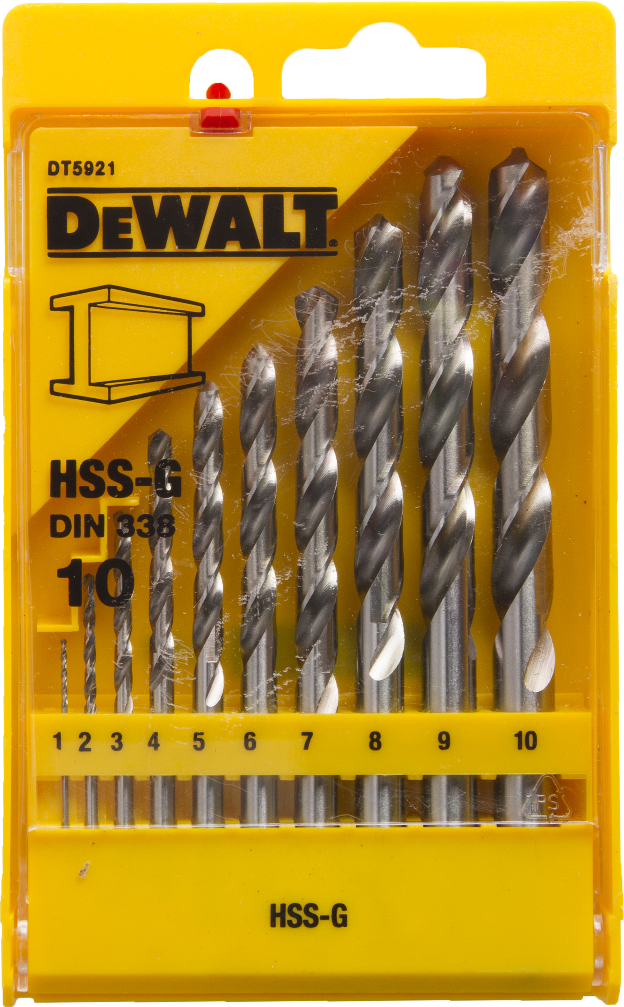Metallbohrer-Set DEWALT 10-tlg. HSS-G