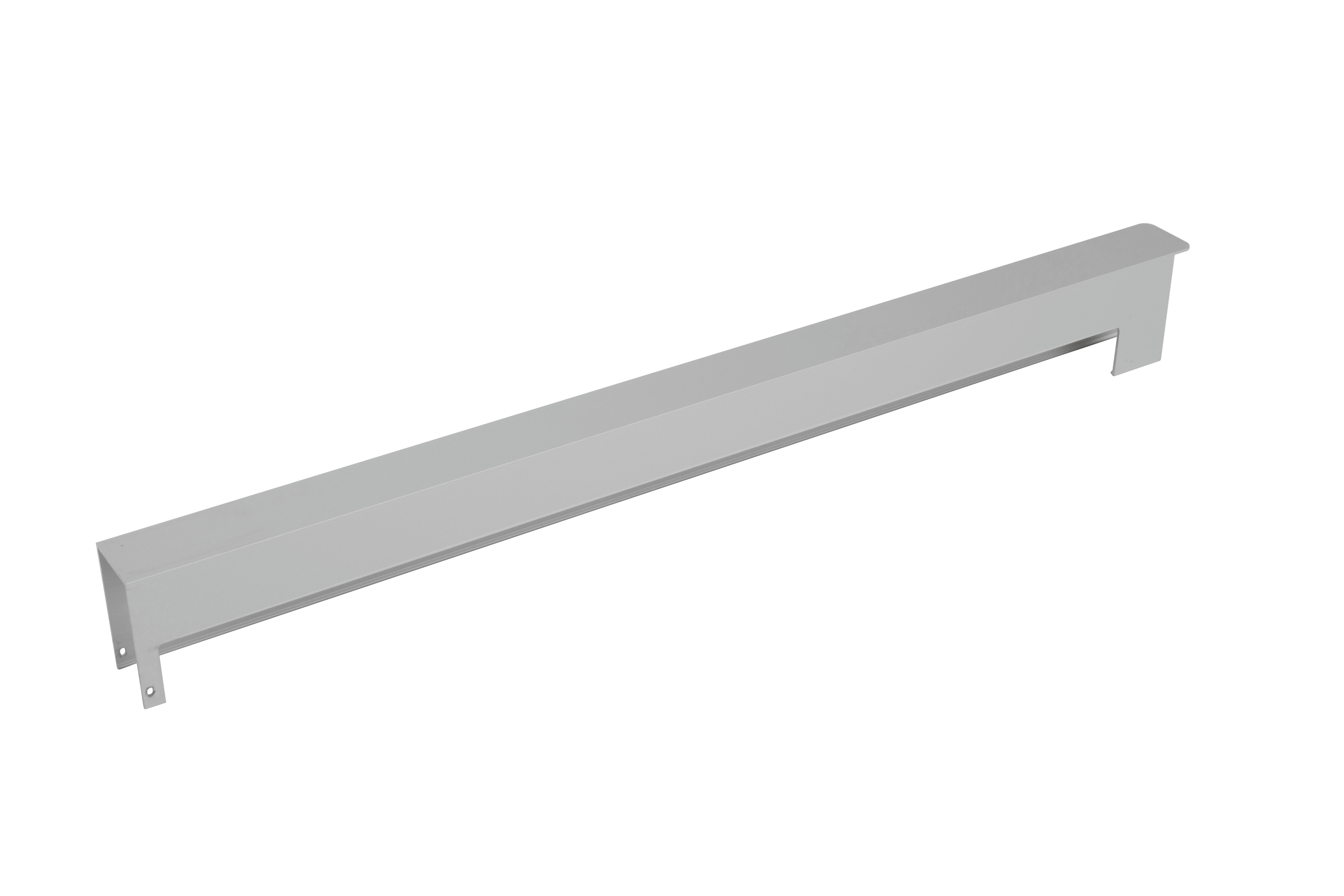 Regal, Eckverbindungsglas, Kantenschutz, Aluminium, Flachprofil