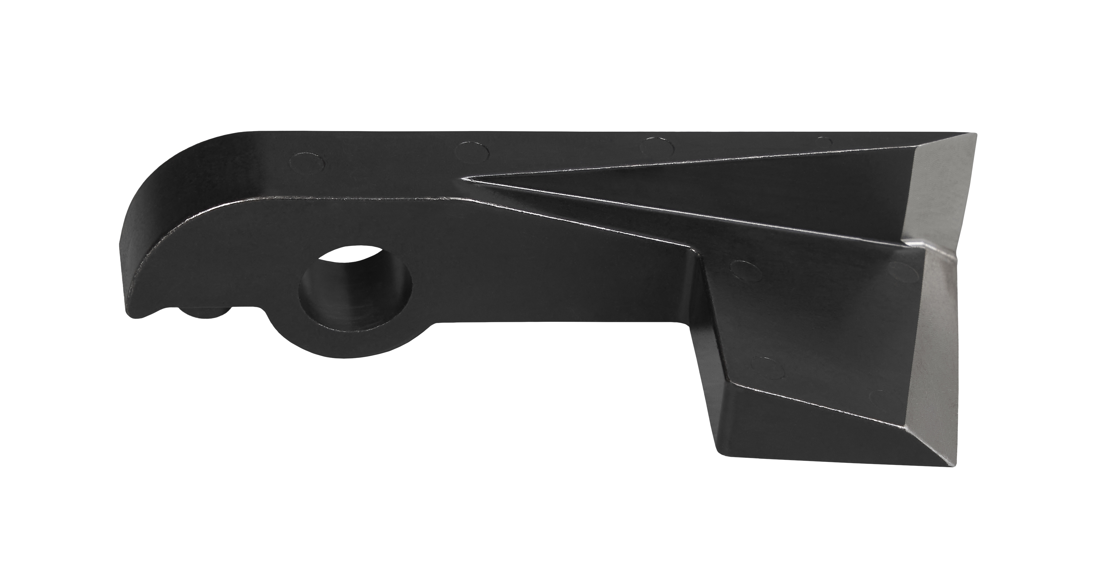 Metallteil, Schwarz, bearbeitet, Loch, Winkelhalter