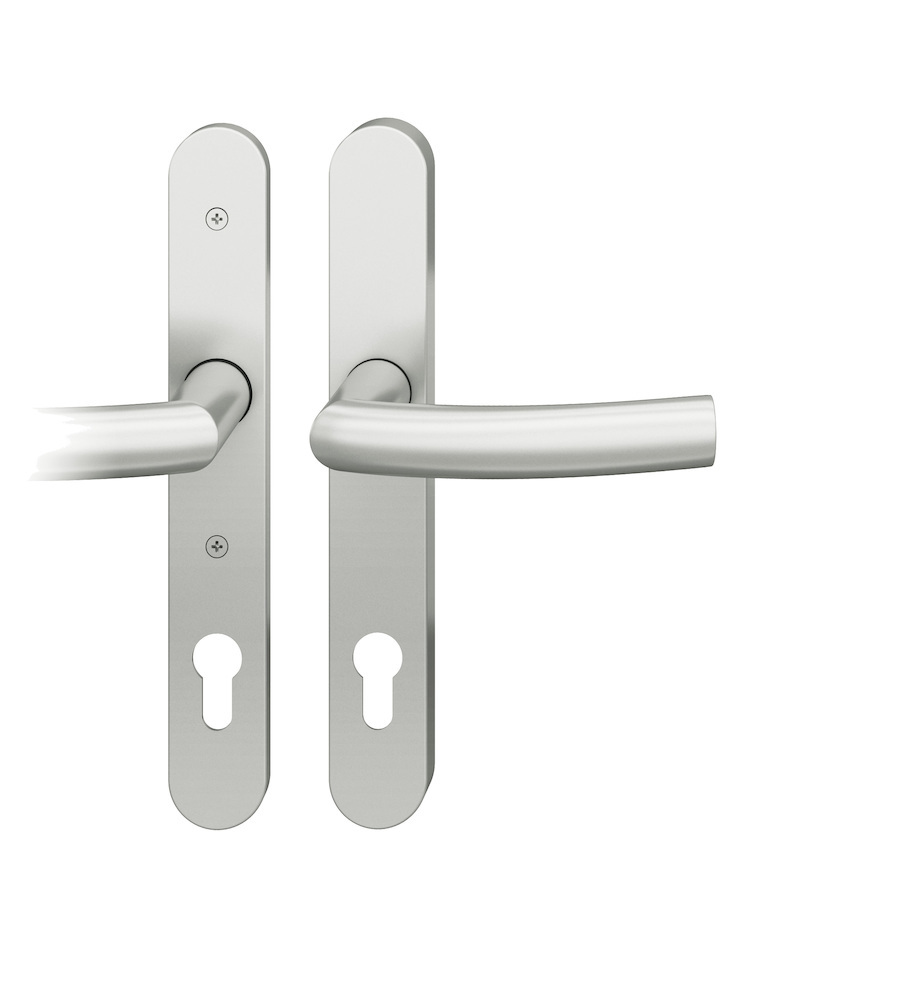 FSB FH-Schutz-Drückergarnitur mit Langschild 73 7530, ES 1, Klasse 4, VK 9 mm, Aluminium