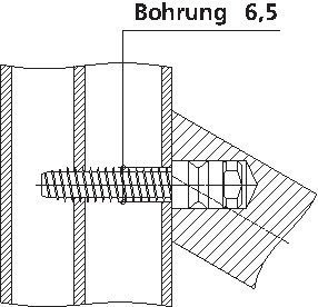 OGRO Stoßgriff-Befestigung GZ384,eins.,TS 40-54