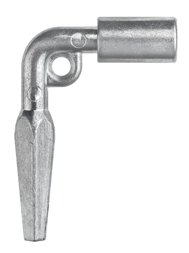 Metall, L-Verbinder, Kunststoffhülse, Bolzenkopf, L-förmiger Winkel