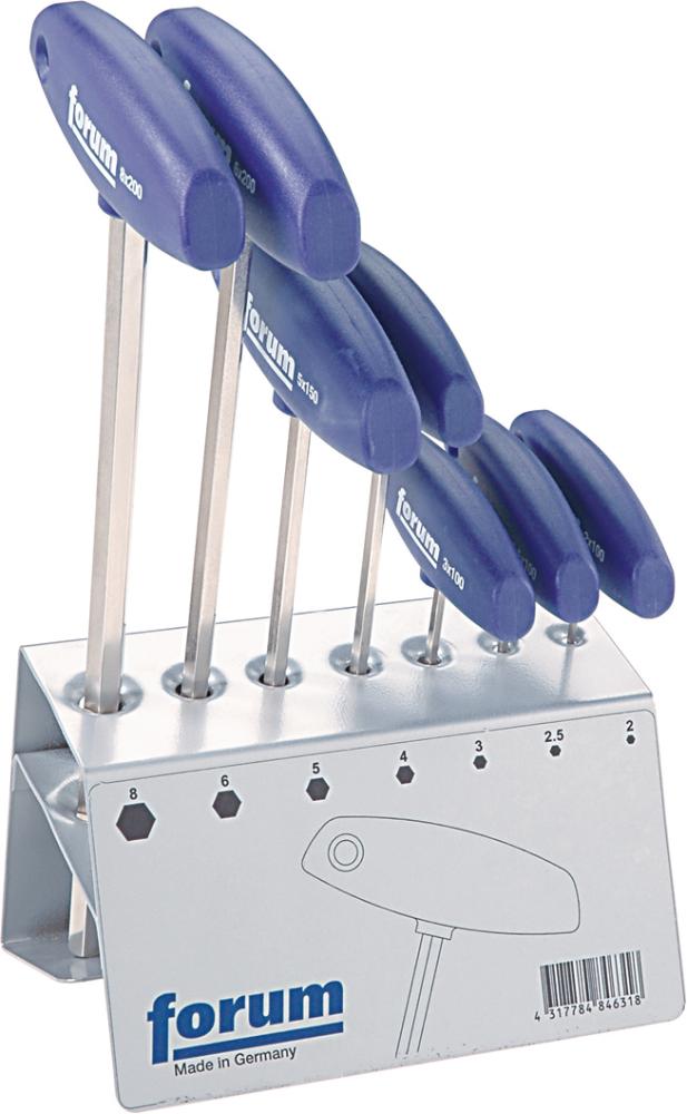 FORUM Stiftschlüssel-Satz  6kt. 7-tlg. T-Griff