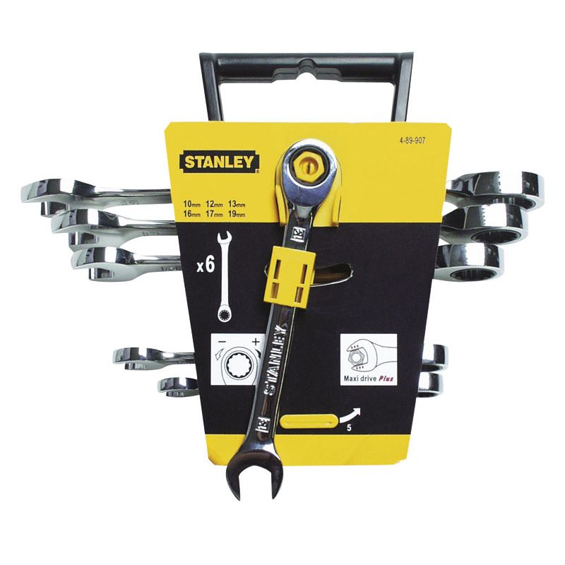 Ringmaulschlüssel-Set mit Ratsche - 6-teilig