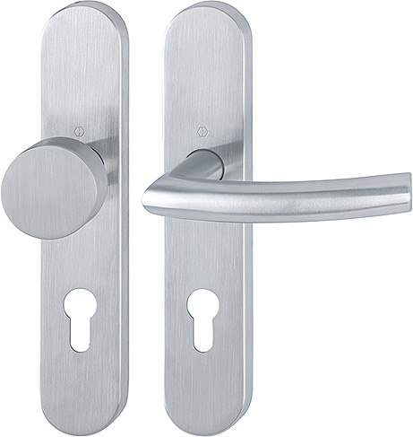 HOPPE Wechselgarnitur Trondheim mit Langschild E58/353H/1430, Edelstahl