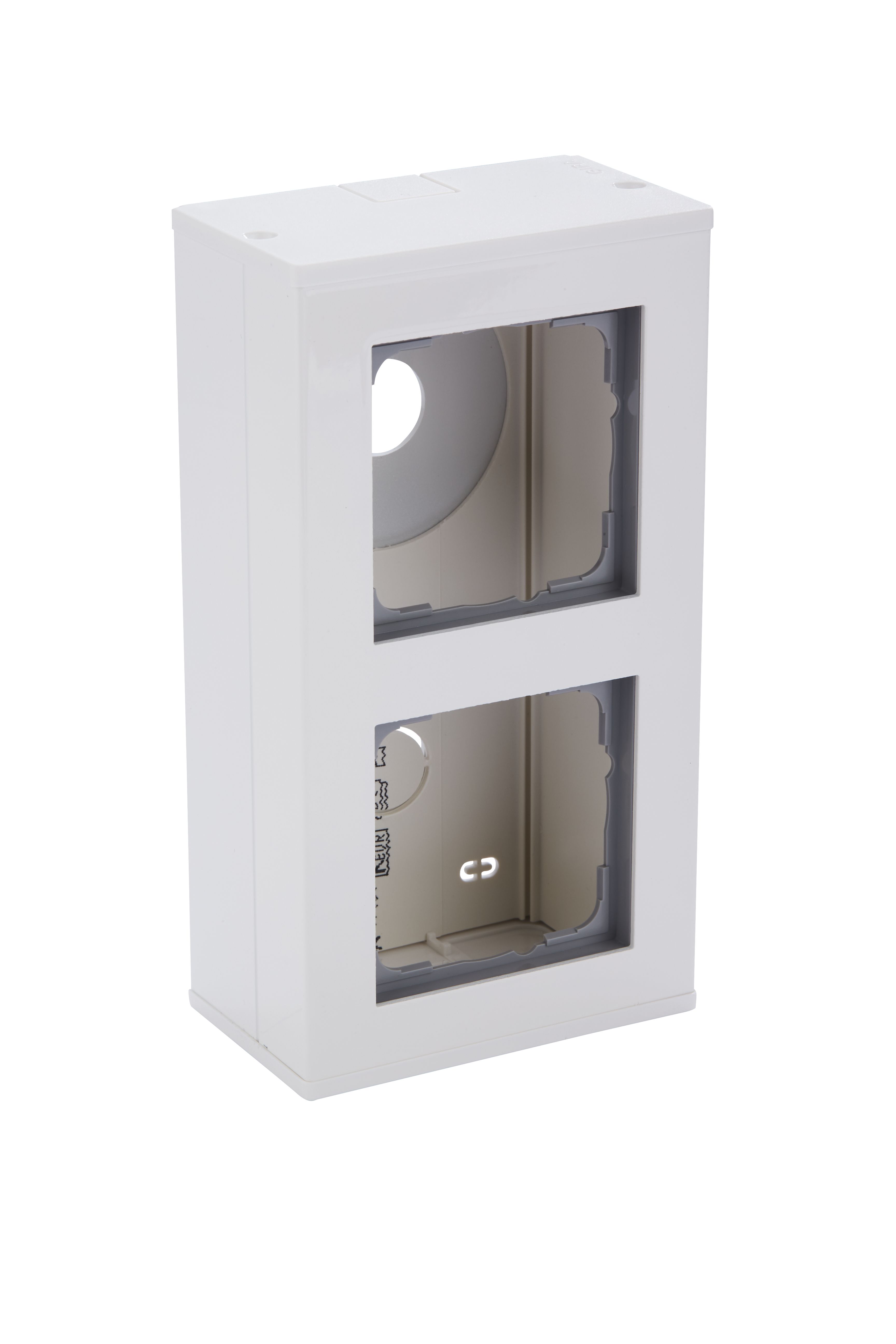 dormakaba Aufputzgehäuse Profil 55 zweifach, reinweiß, L 158 mm, B 85 mm, H 53 mm