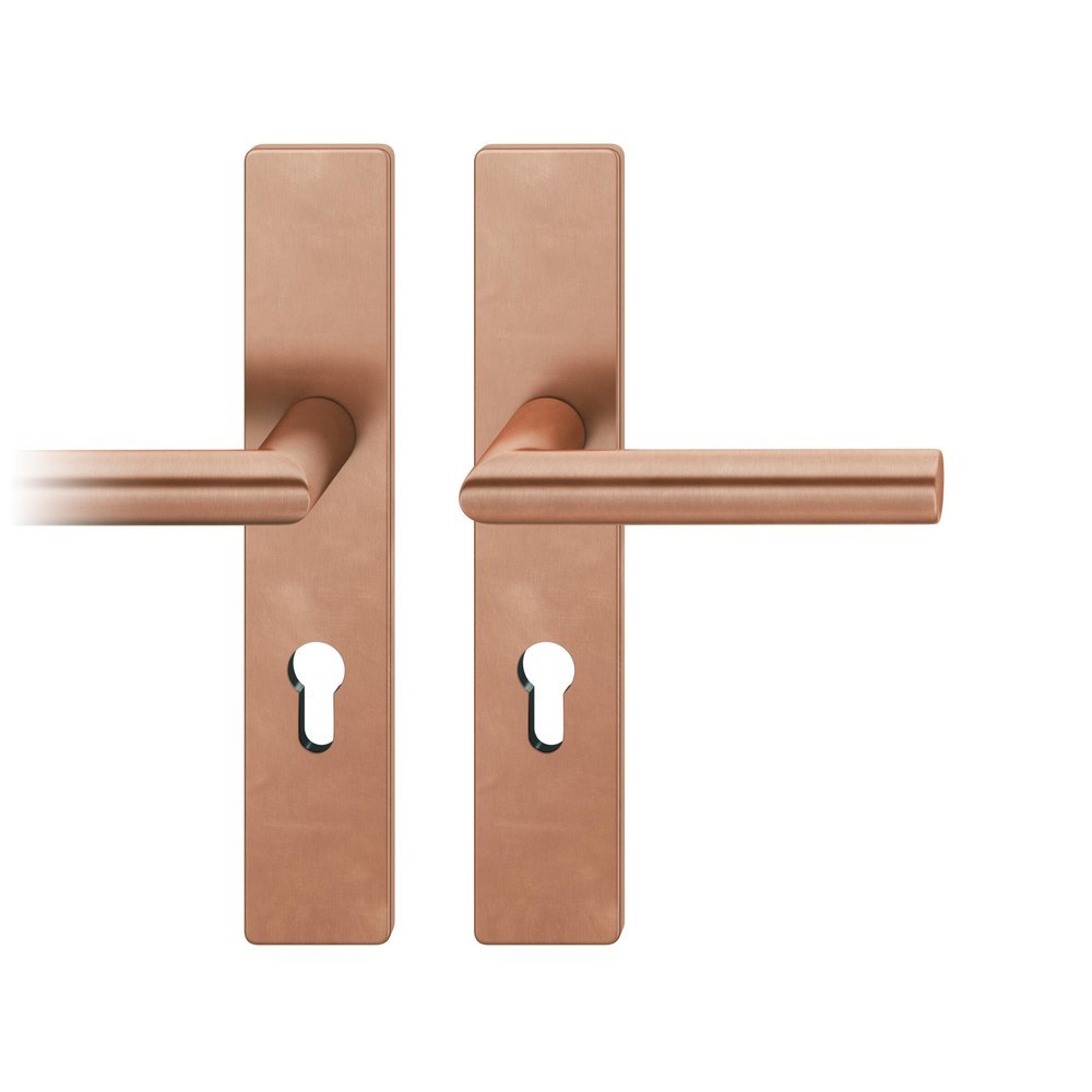 FSB FH Drückergarnitur mit Langschild 76 1076, eckig, Bronze