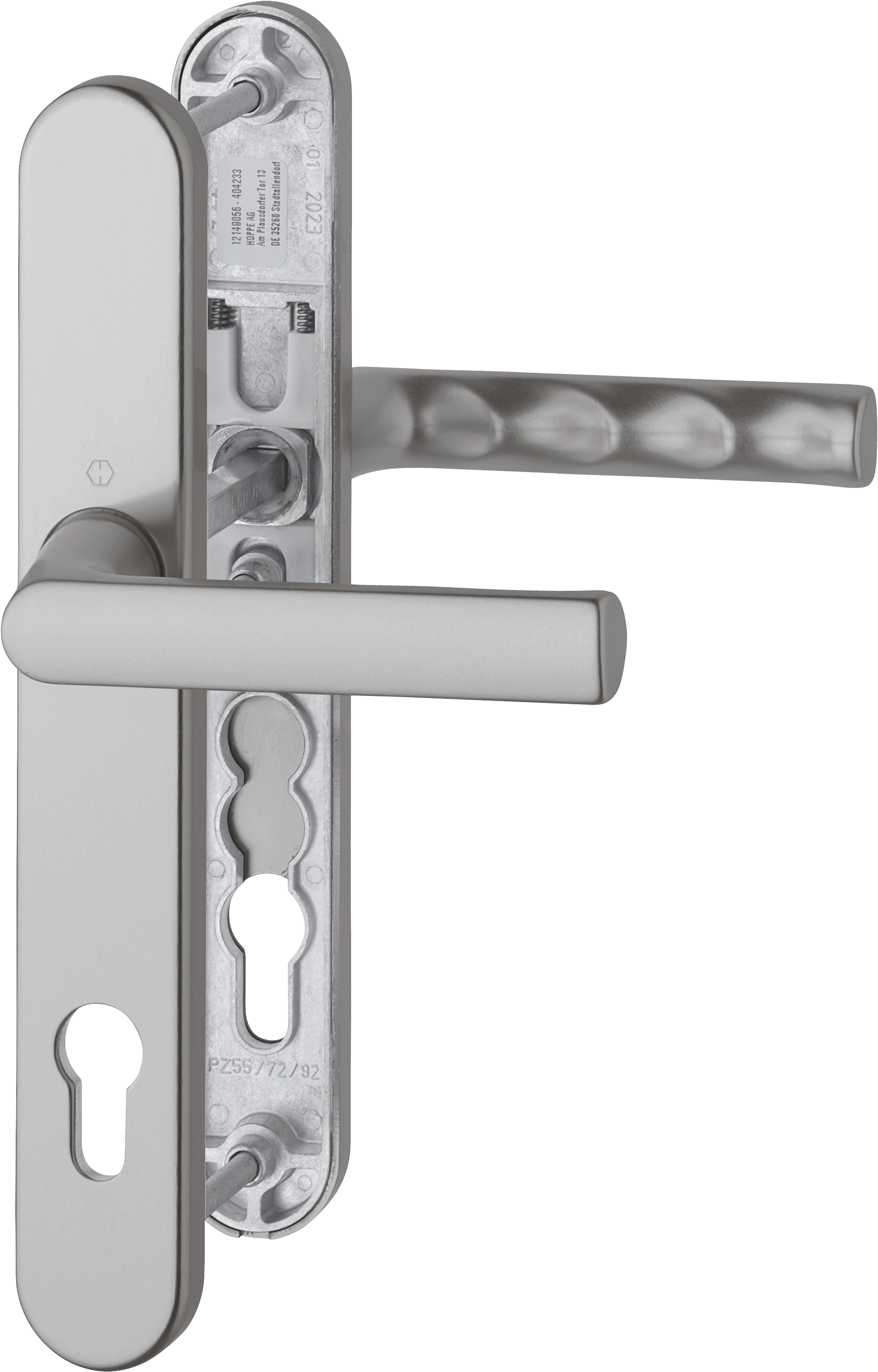 HOPPE Drückergarnitur 1700FA/3357N,LS ov.,PZ92/8,TS 72-82,F9