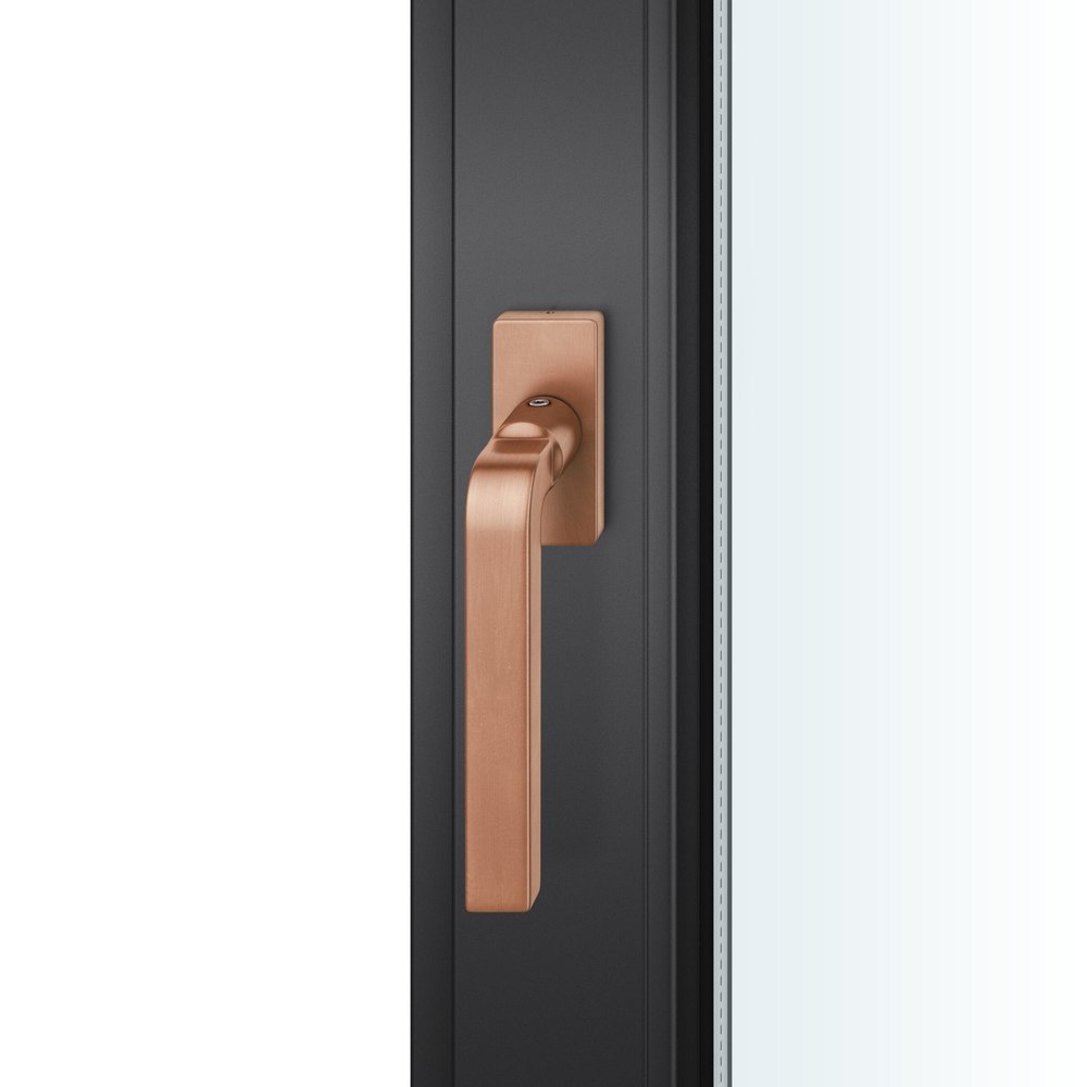 FSB Fenstergriff 34 1004, Standard, eckig,Vierkant 7/24-38, hellbronze patiniert gewachst