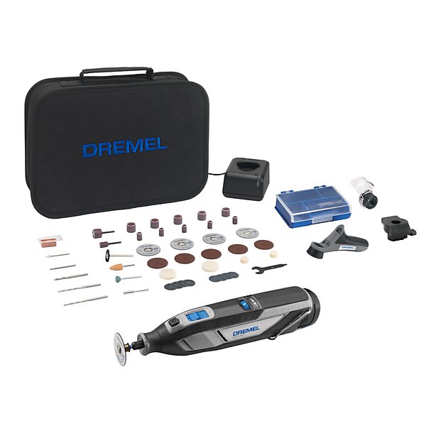 Dremel 8240, Akku-Multifunktionswerkzeug, 1 x 12-V-2Ah-Akku, 45 Zubehören