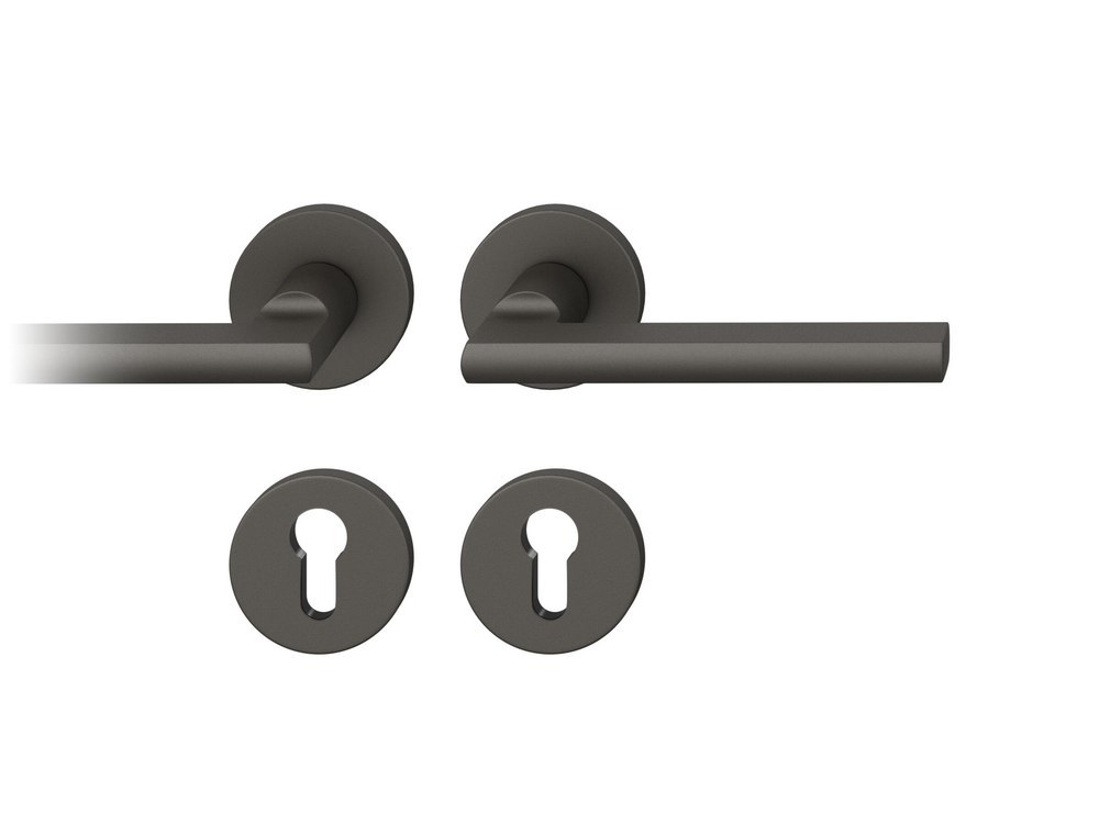 FSB Drückergarnitur mit Rosetten 12 1035, ASL, rund, VK 8 mm, mit Nocken, Aluminium
