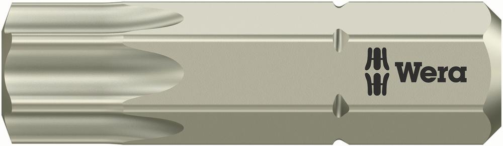 Bit für TORX-Schrauben 1/4", 25 mm lang, Edelstahl mit Torsionsbereich, Wera