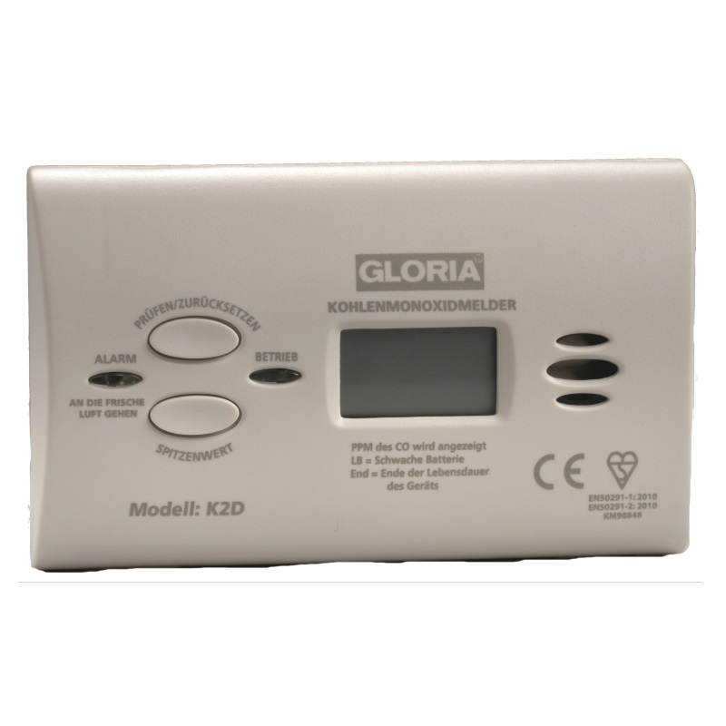 Kohlenmonoxid-Melder Gloria K02D mit Display Kohlenmonoxid-Melder Gloria K02D mit Display