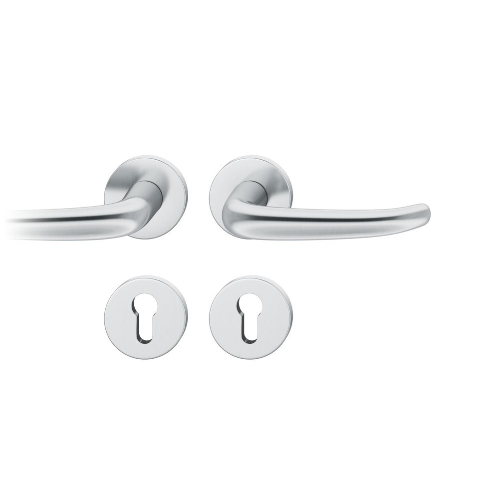 FSB Drückergarnitur mit Rosetten 72 1023, rund, mit Nocken, VK 8,5, AGL3, Edelstahl