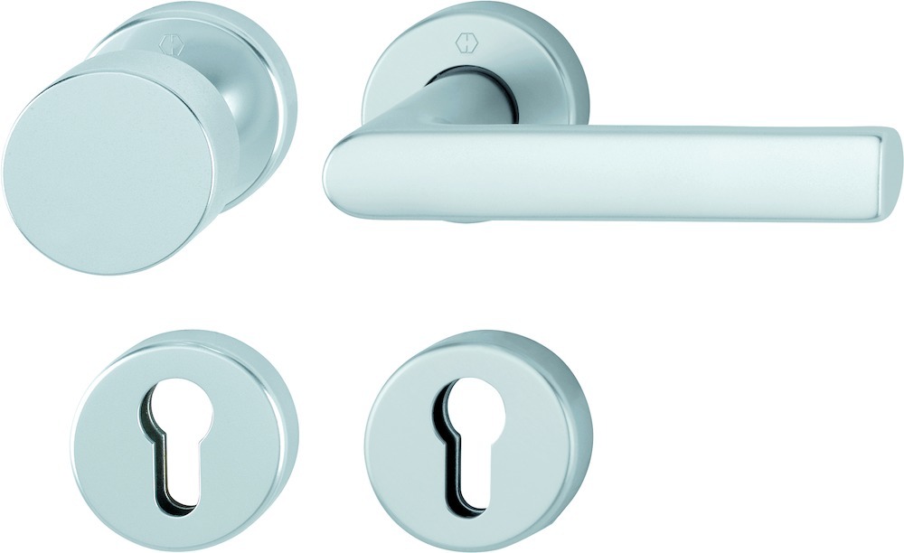 HOPPE FH-Wechselgarnitur mit Rosetten San Francisco FS-58/42H/42HS/1301, Aluminium