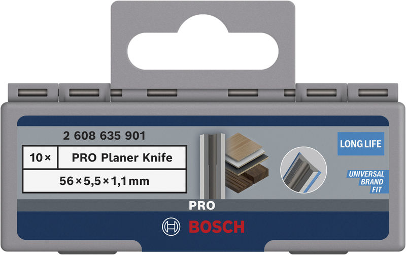 Bosch PRO Hobelmesser, 56&nbsp;x&nbsp;5,5&nbsp;x&nbsp;1,1&nbsp;mm, 10 Stk