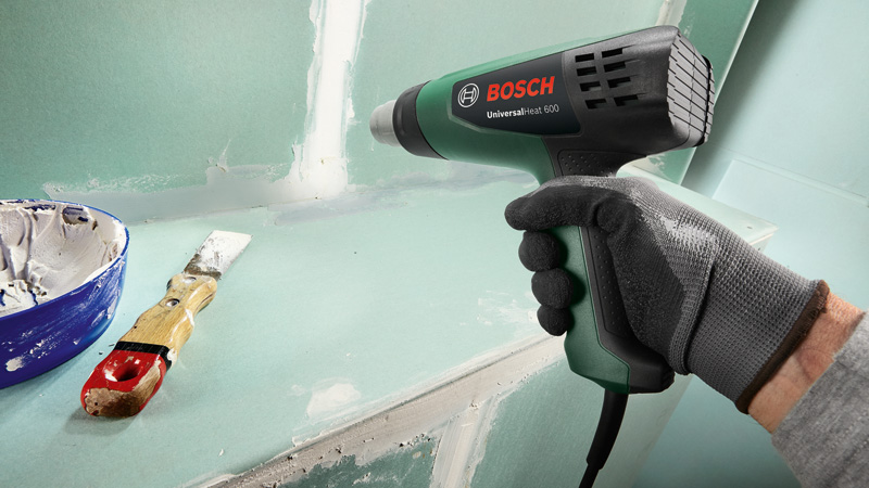 Anwendungsbild, Heißluftpistole, Bosch, Universalheat 600, Handwerkzeug, Sanitärsanierung