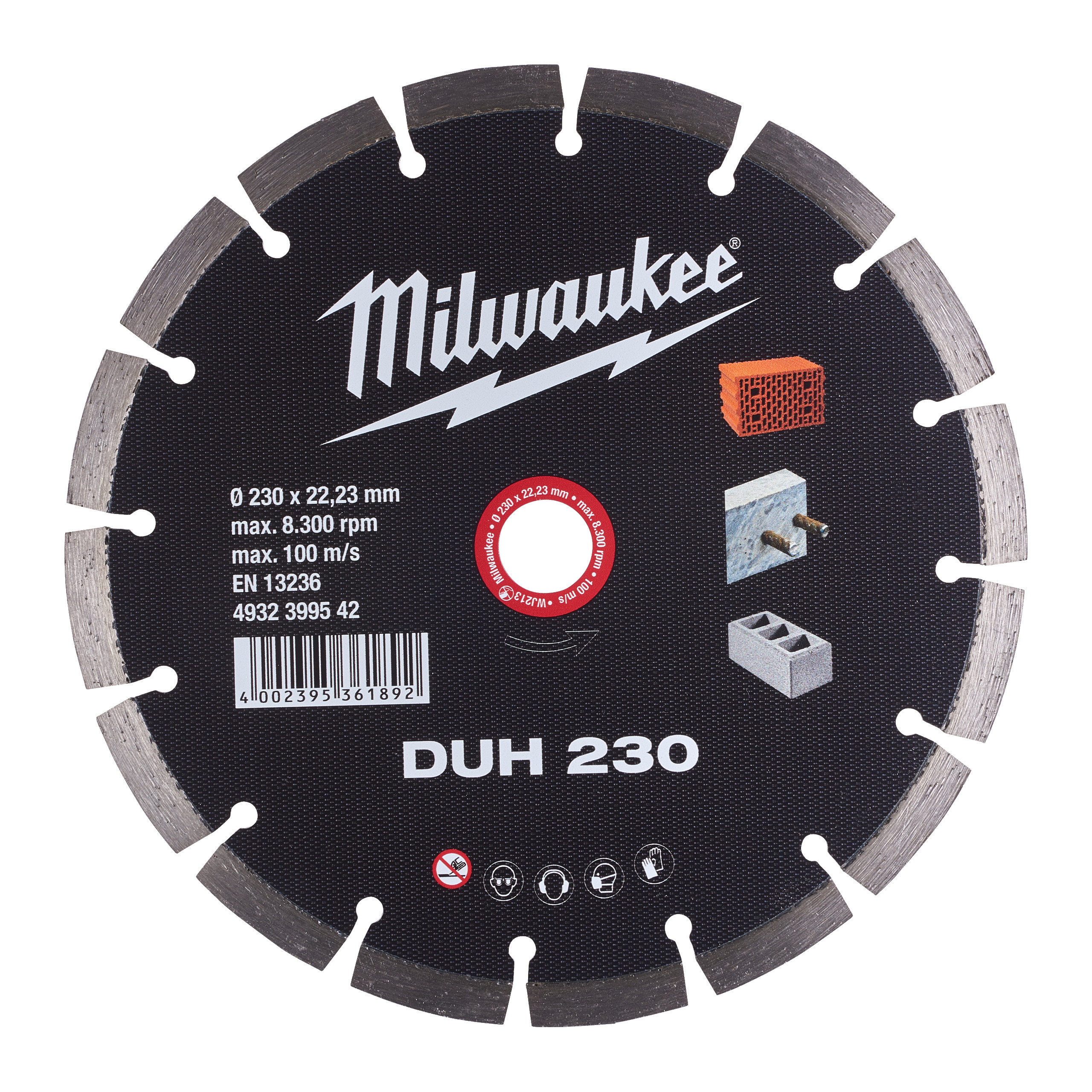 Milwaukee Diamanttrennscheibe für harte Materialien DUH 230 mm