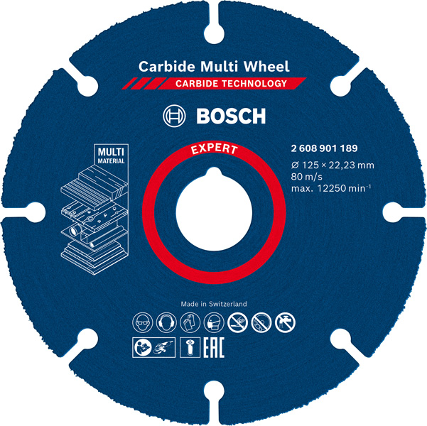 Bosch EXPERT Carbide Multi Wheel Trennscheibe, 125&nbsp;mm, 22,23&nbsp;mm