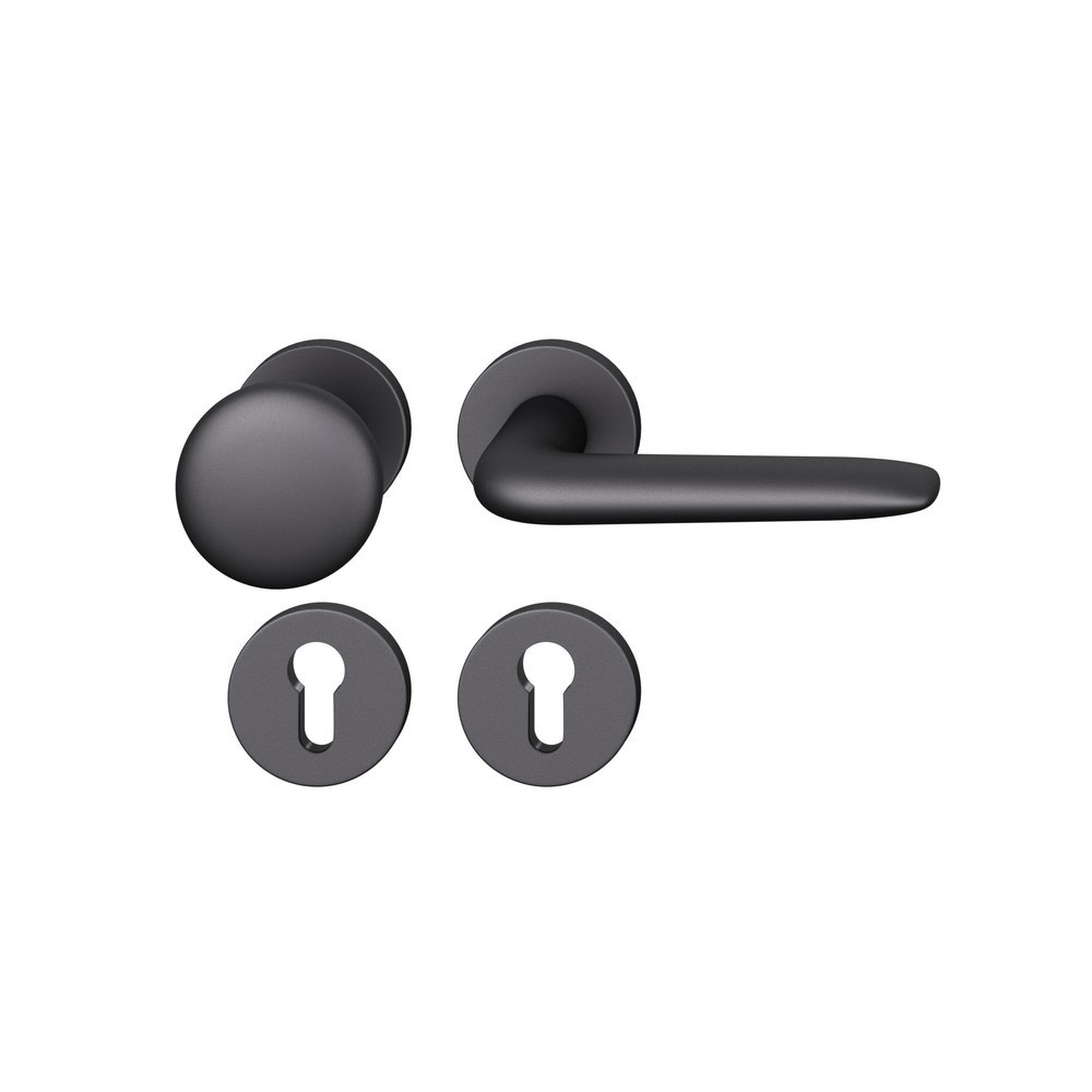 FSB Wechselgarnitur mit Rosetten 12 1292, Knopf 0 802, VK 8, rund, Aluminium