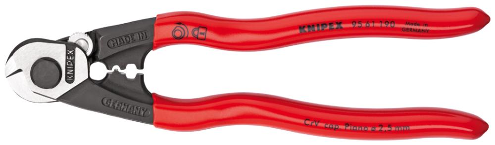 KNIPEX Drahtseilschere  mit Kunststoff-Griffen 190mm