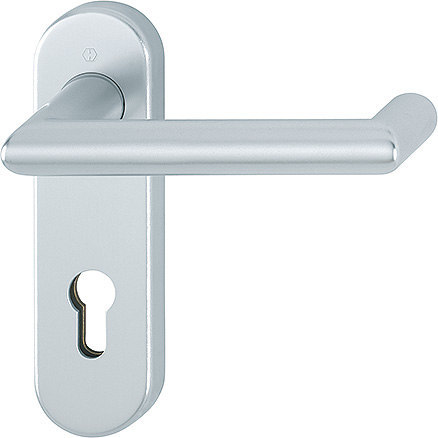 HOPPE FH Drückergarnitur Rotterdam mit Kurzschild FS-1401/353KH, Aluminium