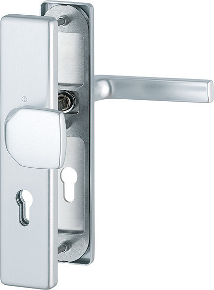 HOPPE FH Schutz-Wechselgarnitur Dallas mit Langschild FS-61G/2221/2210/1643F, Aluminium