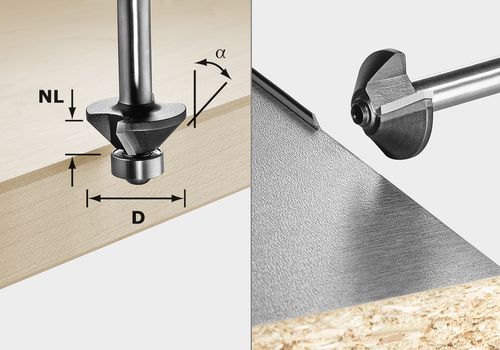 Fasefräser S8 HW 45° D26-KL OFK