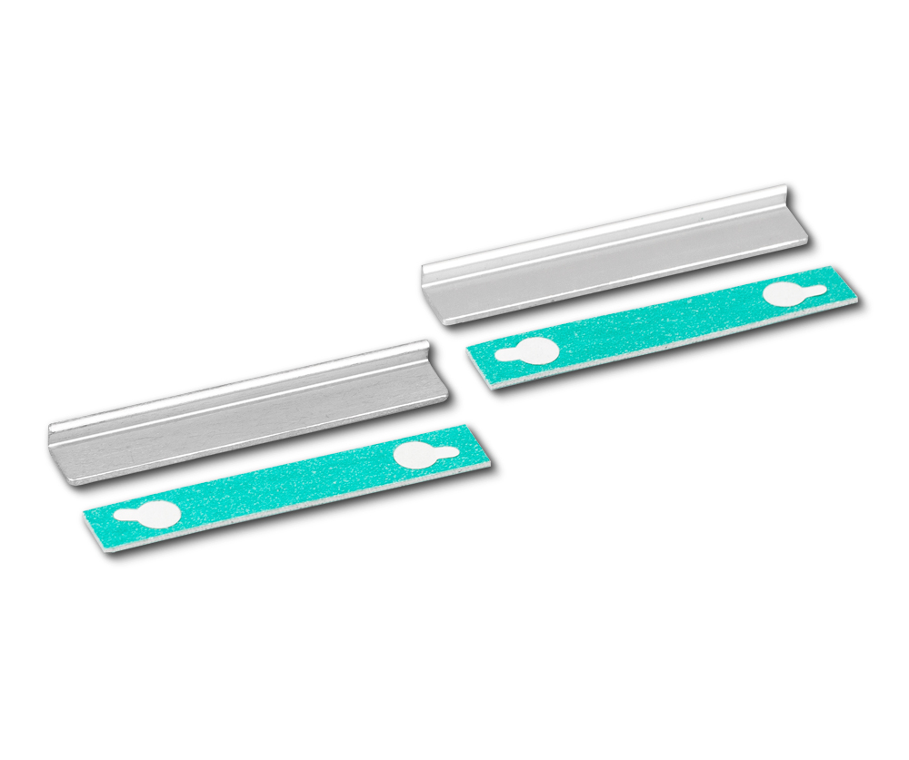 Set VSG Klebewinkel GEZE für Glasklemmplatte 30 mm