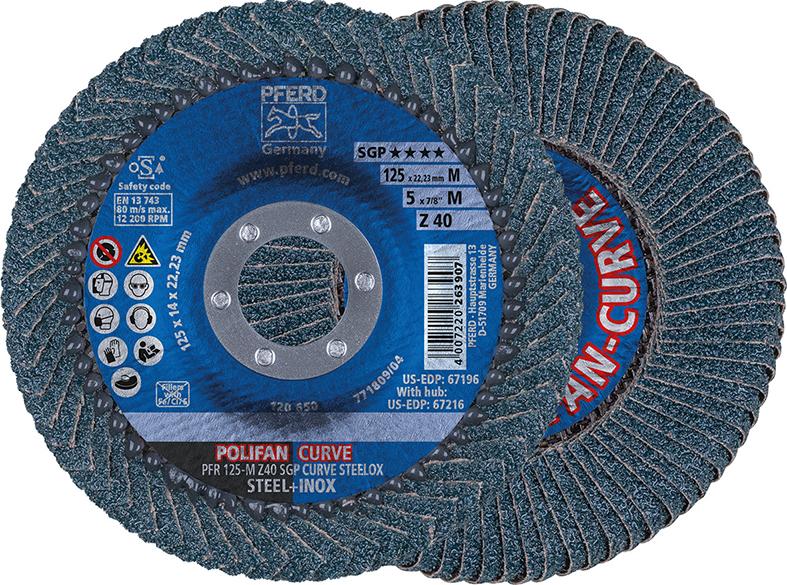 POLIFAN-Fächerschleifscheibe Z SGP CURVE STEELOX