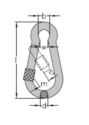Feuerwehr-Karabinerhaken, galvanisch verzinkt