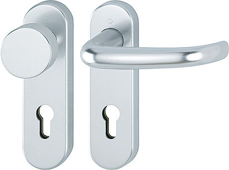 HOPPE FH Wechselgarnitur San Francisco mit Kurzschild FS-58/353KH/1301, Aluminium