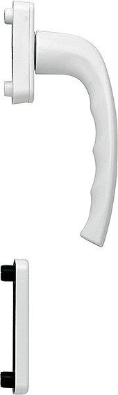 HOPPE Fenstertür-Halbgarnitur New York 0810/U10/962PNS, N 10, Profilzylinder gelocht