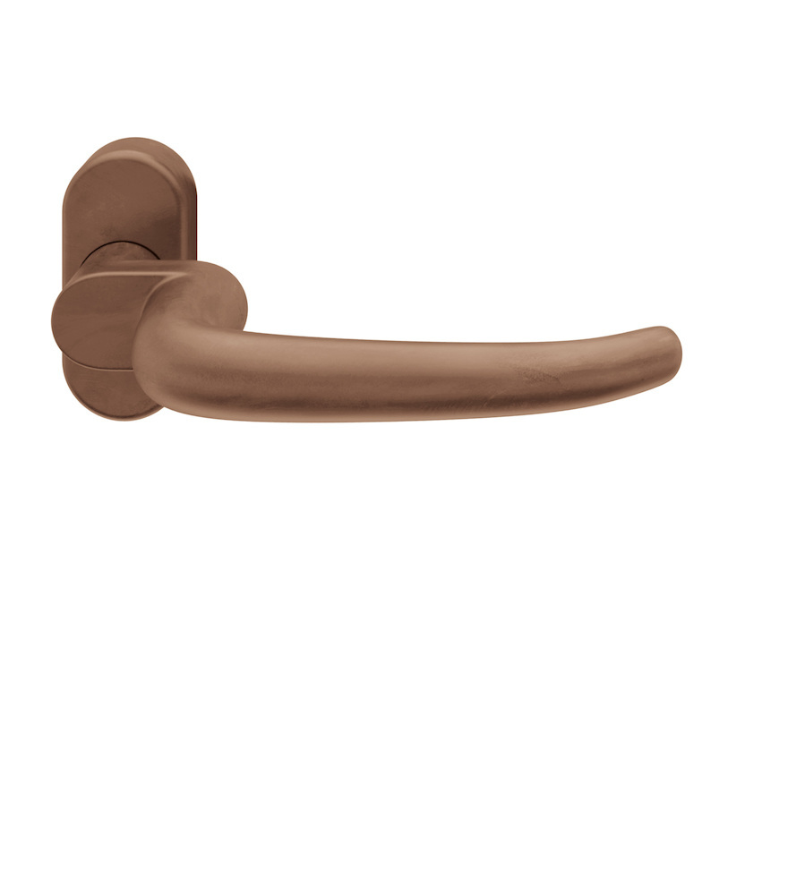 FSB FH-Drücker-Halbgarnitur ohne Schlüsselrosette 06 1053, oval, VK 9 mm, Bronze