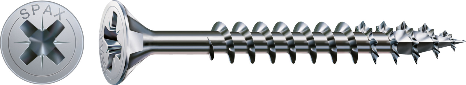 SPAX Universalschraube WIROX - Vollgewinde, Senkkopf, Kreuzschlitz, 4CUT