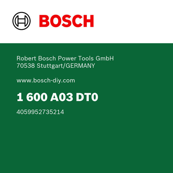 Digitale GPSR-Kennzeichnung, Power tool, Drill bit, Carbide, Green label, 1 600 A03 DTO