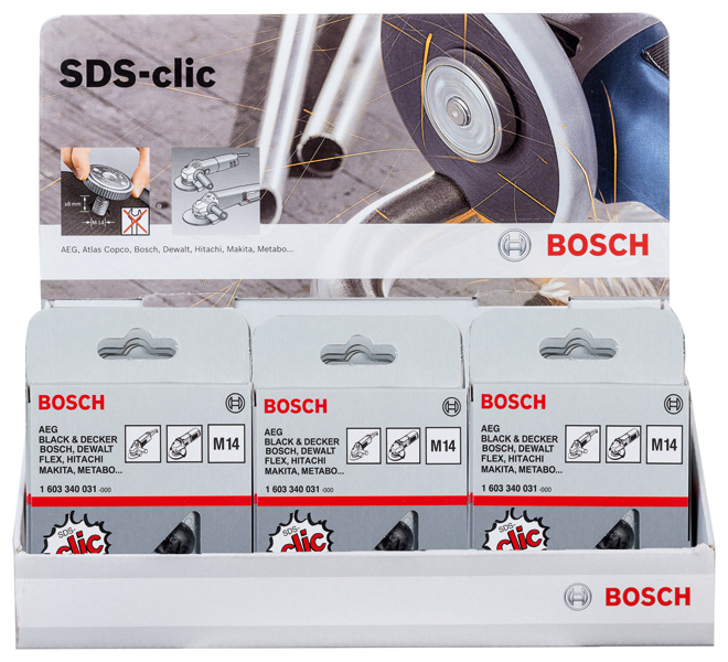Bosch SDS clic-Schnellspannmutter, 13 mm Dicke, 15 Stück