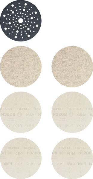 Bosch EXPERT M480 Starter-Set für Exzenterschleifer, 150&nbsp;mm, 7-tlg.